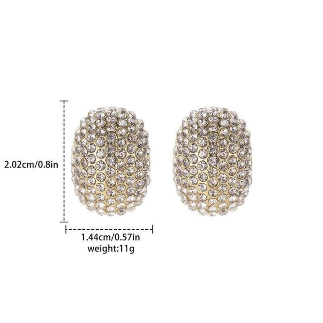 Sparkling Diamond Droplet Earrings – Light Luxury & Trendy Design