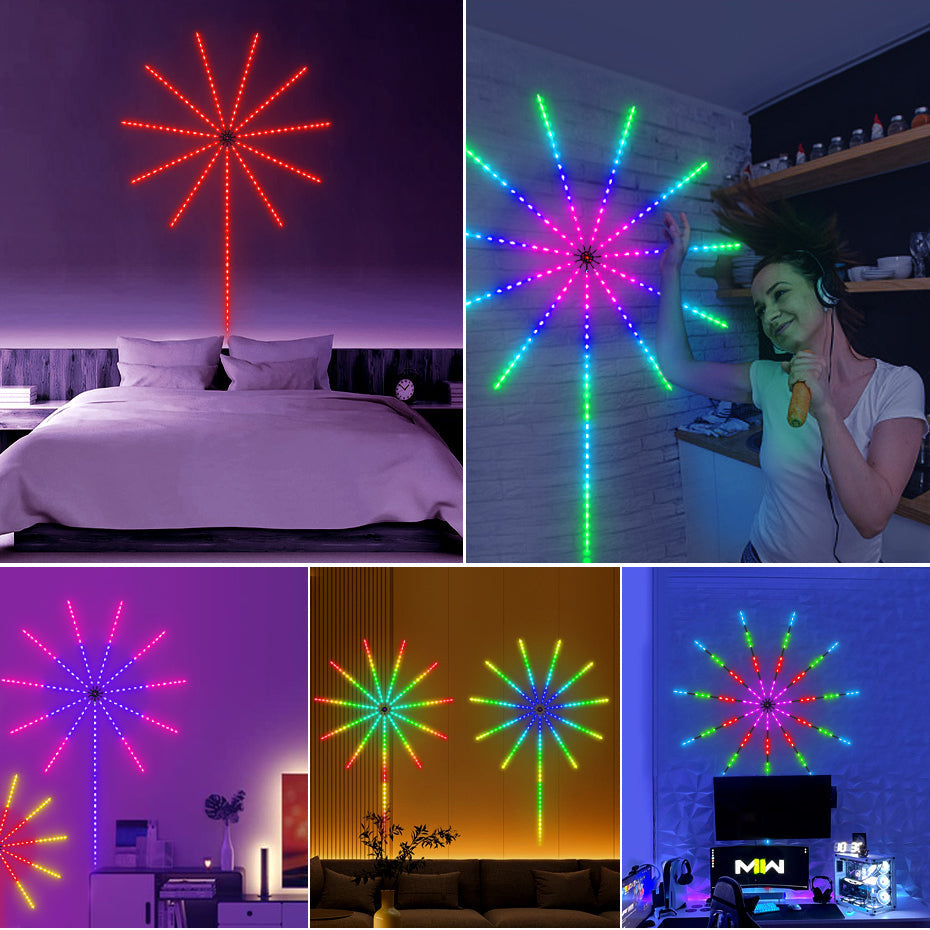 أضواء LED للألعاب النارية الذكية